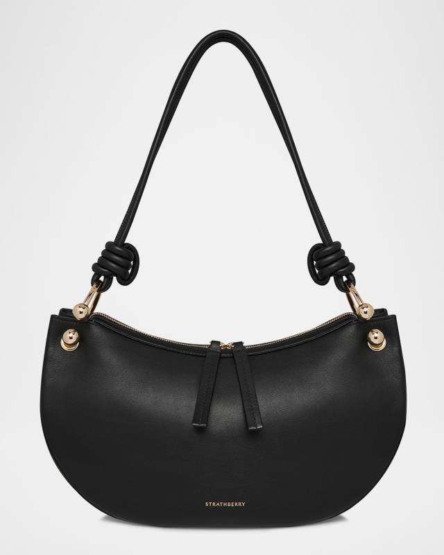 Halo Zip Leather Shoulder Bag